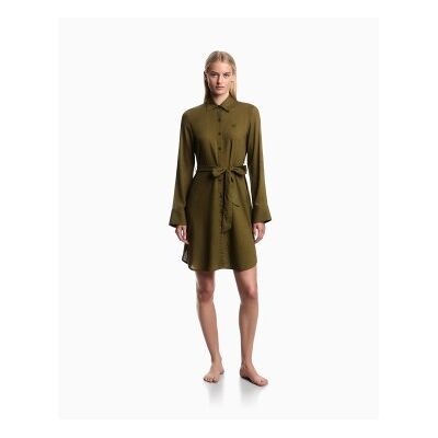 Giorgio Armani Emporio Armani für Damen. EW000817_AF20252 Strandkleid grün (L), Lässig, Viskose, Langarm Giorgio Armani Emporio Armani für Damen. EW000817_AF20252 Strandkleid grün (L), Lässig, Viskose, Langarm