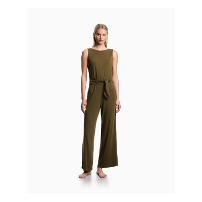 Giorgio Armani Emporio Armani für Damen. EW003412_AF20240 Grüner Sommer-Overall (S), Lässig, Viskose, Ärmellos / Hosenträger Giorgio Armani Emporio Armani für Damen. EW003412_AF20240 Grüner Sommer-Overall (S), Lässig, Viskose, Ärmellos / Hosenträger