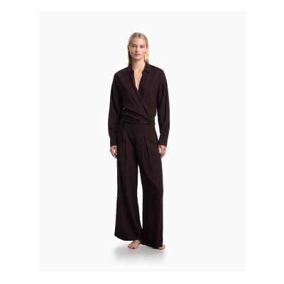 Giorgio Armani Emporio Armani für Damen. EW003422_AF20252 Braune Beachwear-Hose (S), Lässig, Viskose Giorgio Armani Emporio Armani für Damen. EW003422_AF20252 Braune Beachwear-Hose (S), Lässig, Viskose