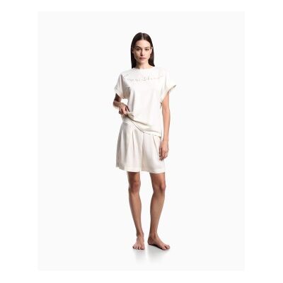 Giorgio Armani Emporio Armani für Damen. EW000616_AF20243 Devor T-shirt weiß (S), Lässig, Viskose, Kurzarm Giorgio Armani Emporio Armani für Damen. EW000616_AF20243 Devor T-shirt weiß (S), Lässig, Viskose, Kurzarm