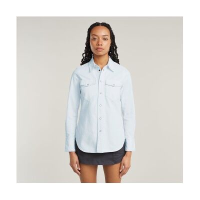 G-Star für Damen. D24343-D539-H123 Schmales Westernhemd blau (S), Lässig, Denim, Langarm G-Star für Damen. D24343-D539-H123 Schmales Westernhemd blau (S), Lässig, Denim, Langarm