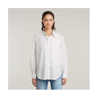 G-Star für Damen. D26133-D926-H064 Sommer-Boyfriend-Shirt (L), Weiß, Lässig, Baumwolle, Langarm G-Star für Damen. D26133-D926-H064 Sommer-Boyfriend-Shirt (L), Weiß, Lässig, Baumwolle, Langarm