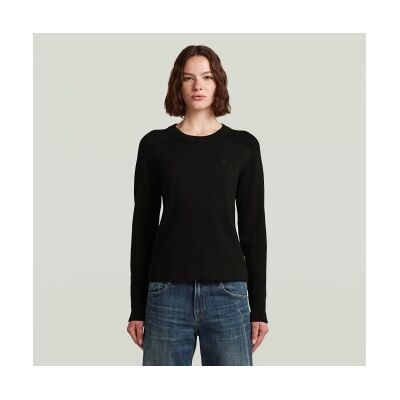 G-Star für Damen. D27712-B692-6484 Core R Pullover schwarz (L), Lässig, Wolle, Langarm G-Star für Damen. D27712-B692-6484 Core R Pullover schwarz (L), Lässig, Wolle, Langarm