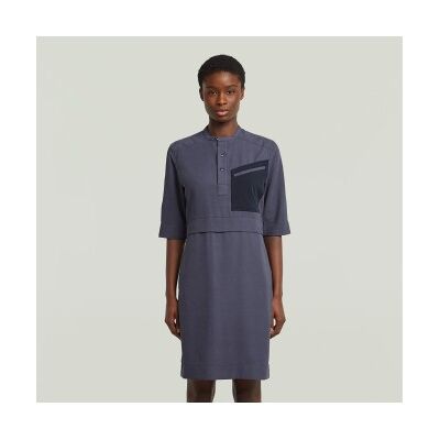G-Star für Damen. D26962-D522-H392 Half Placket Hemd Kleid blau (M), Lässig, Viskose, 3/4 Ärmel G-Star für Damen. D26962-D522-H392 Half Placket Hemd Kleid blau (M), Lässig, Viskose, 3/4 Ärmel