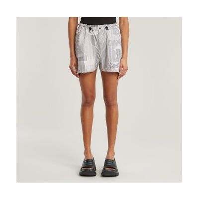 G-Star für Damen. D26167-D386-H066 Graue gewebte Laufshorts (L), Lässig, Bio-Baumwolle, Nachhaltig G-Star für Damen. D26167-D386-H066 Graue gewebte Laufshorts (L), Lässig, Bio-Baumwolle, Nachhaltig