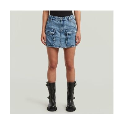 G-Star für Damen. D27703-D536-H550 Mini-Cargo-Rock blau (28), Lässig, Baumwolle, Denim G-Star für Damen. D27703-D536-H550 Mini-Cargo-Rock blau (28), Lässig, Baumwolle, Denim