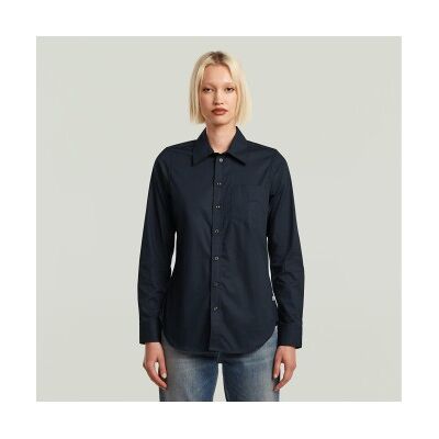 G-Star für Damen. D27115-C271-4213 Schmal geschnittenes Popeline-Hemd navy (S), Lässig, Baumwolle, Langarm, Marine G-Star für Damen. D27115-C271-4213 Schmal geschnittenes Popeline-Hemd navy (S), Lässig, Baumwolle, Langarm, Marine