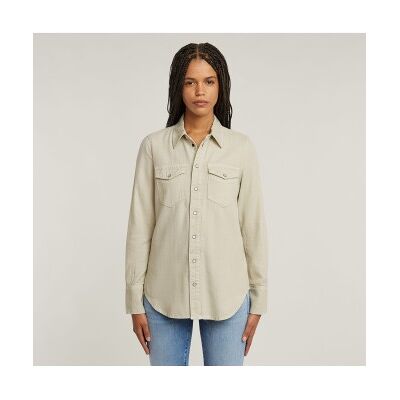 G-Star für Damen. D24343-D454-H029 Schmales Westernhemd grün (L), Lässig, Baumwolle, Denim, Langarm G-Star für Damen. D24343-D454-H029 Schmales Westernhemd grün (L), Lässig, Baumwolle, Denim, Langarm
