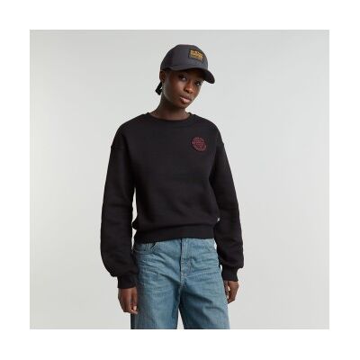 G-Star für Damen. D25044-D427-6484 Circle Graphic Lose Sweatshirt schwarz (S), Lässig, Bio-Baumwolle, Nachhaltig G-Star für Damen. D25044-D427-6484 Circle Graphic Lose Sweatshirt schwarz (S), Lässig, Bio-Baumwolle, Nachhaltig
