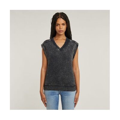 G-Star für Damen. D26103-D575-H365 Graues Sweatshirt mit Wascheffekt (L), Lässig, Ärmellos / Hosenträger, Bio-Baumwolle, Nachhaltig G-Star für Damen. D26103-D575-H365 Graues Sweatshirt mit Wascheffekt (L), Lässig, Ärmellos / Hosenträger, Bio-Baumwolle, Nachhaltig