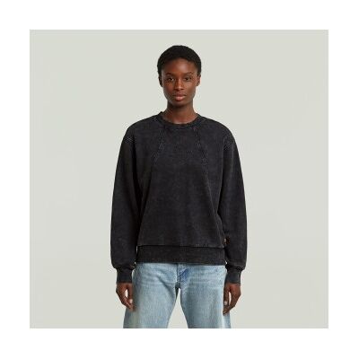 G-Star für Damen. D27173-D969-H590 Washed A Line Script Sweatshirt schwarz (L), Lässig, Nachhaltig, Recycelte Baumwolle G-Star für Damen. D27173-D969-H590 Washed A Line Script Sweatshirt schwarz (L), Lässig, Nachhaltig, Recycelte Baumwolle