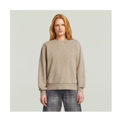 G-Star für Damen. D27173-D969-H714 Washed A Line Script beige Sweatshirt (L), Lässig, Nachhaltig, Recycelte Baumwolle G-Star für Damen. D27173-D969-H714 Washed A Line Script beige Sweatshirt (L), Lässig, Nachhaltig, Recycelte Baumwolle