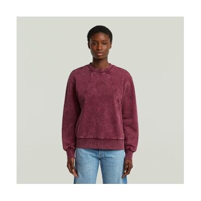 G-Star für Damen. D27173-D969-H732 Washed A Line Script Sweatshirt kastanienbraun (S), Lässig, Baumwolle, Kurzarm G-Star für Damen. D27173-D969-H732 Washed A Line Script Sweatshirt kastanienbraun (S), Lässig, Baumwolle, Kurzarm
