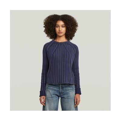 G-Star für Damen. D27725-D630-H193 Navy gewaschener Pullover (XXS), Lässig, Baumwolle, Marine G-Star für Damen. D27725-D630-H193 Navy gewaschener Pullover (XXS), Lässig, Baumwolle, Marine