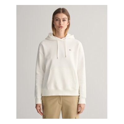 Gant für Damen. 4201413 Shield Hoodie weiß (M), Lässig, Baumwolle Gant für Damen. 4201413 Shield Hoodie weiß (M), Lässig, Baumwolle