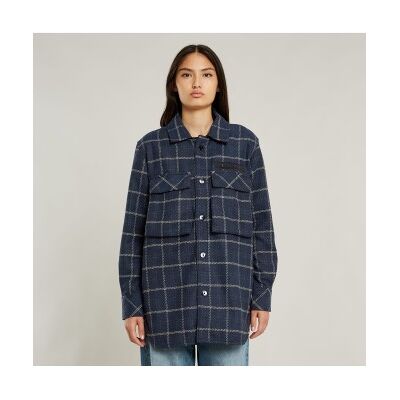 G-Star für Damen. D23554-D406-G085 Blaues Überhemd Regular Boyfriend (S), Lässig, Recyceltes Polyester, Nachhaltig G-Star für Damen. D23554-D406-G085 Blaues Überhemd Regular Boyfriend (S), Lässig, Recyceltes Polyester, Nachhaltig
