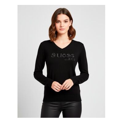 Guess für Damen. W5BR41Z2NQ2 Saylor T-shirt schwarz (XS), Lässig, Baumwolle, Langarm Guess für Damen. W5BR41Z2NQ2 Saylor T-shirt schwarz (XS), Lässig, Baumwolle, Langarm