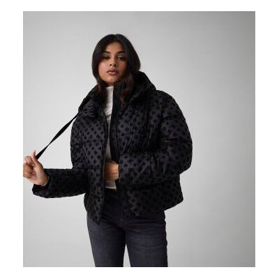 Guess für Damen. W6BL56W4195 Daisy Steppjacke cropped mit schwarzem Logo (M), Lässig, Polyamid Guess für Damen. W6BL56W4195 Daisy Steppjacke cropped mit schwarzem Logo (M), Lässig, Polyamid