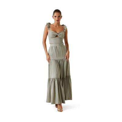 Guess für Damen. W6GD33W1855 Rock Rossana Maxi grün (M), Lässig, Modal Guess für Damen. W6GD33W1855 Rock Rossana Maxi grün (M), Lässig, Modal