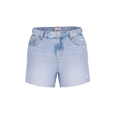 Guess für Damen. W5GD74D5B96 Entspannte Midi-Shorts blau (28), Lässig, Baumwolle Guess für Damen. W5GD74D5B96 Entspannte Midi-Shorts blau (28), Lässig, Baumwolle