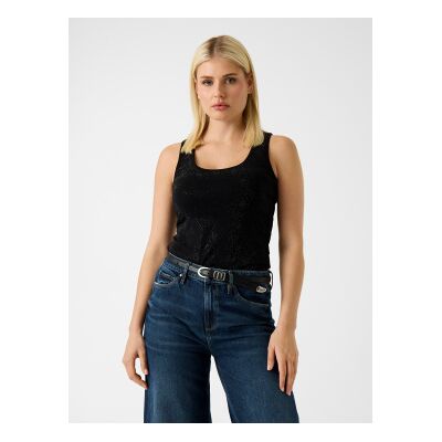 Guess für Damen. W6GP10K2932 Logo-T-Shirt schwarz (XS), Lässig, Baumwolle, Ärmellos / Hosenträger Guess für Damen. W6GP10K2932 Logo-T-Shirt schwarz (XS), Lässig, Baumwolle, Ärmellos / Hosenträger