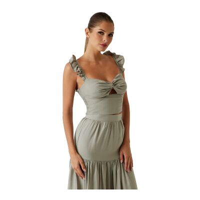 Guess für Damen. W6GH92W2383 Oberteil Rossana Cropped grün (XS), Lässig, Modal, Ärmellos / Hosenträger Guess für Damen. W6GH92W2383 Oberteil Rossana Cropped grün (XS), Lässig, Modal, Ärmellos / Hosenträger