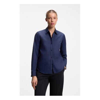 HUGO für Damen. 50552832 Hemd The Essential marineblau (40), Lässig, Baumwolle, Langarm HUGO für Damen. 50552832 Hemd The Essential marineblau (40), Lässig, Baumwolle, Langarm