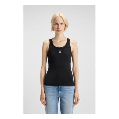 HUGO für Damen. 50514489 T-shirt Datamia schwarz (XL), Lässig, Baumwolle, Ärmellos / Hosenträger HUGO für Damen. 50514489 T-shirt Datamia schwarz (XL), Lässig, Baumwolle, Ärmellos / Hosenträger