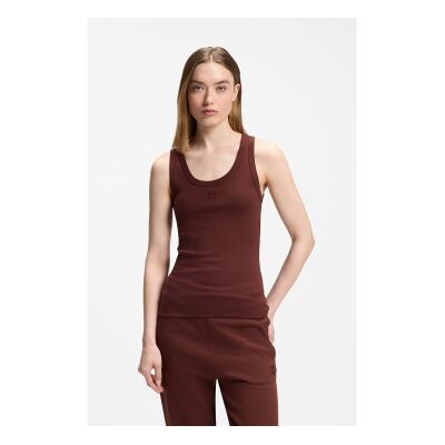 HUGO für Damen. 50514489 Braunes Datamia-Trägertop (S), Lässig, Baumwolle, Ärmellos / Hosenträger HUGO für Damen. 50514489 Braunes Datamia-Trägertop (S), Lässig, Baumwolle, Ärmellos / Hosenträger