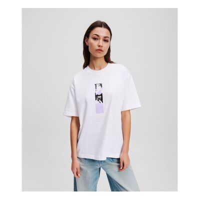 Karl Lagerfeld für Damen. A3W17053 T-shirt karl print weiß (XS), Lässig, Kurzarm, Bio-Baumwolle, Nachhaltig Karl Lagerfeld für Damen. A3W17053 T-shirt karl print weiß (XS), Lässig, Kurzarm, Bio-Baumwolle, Nachhaltig
