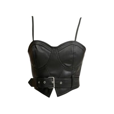 Karl Lagerfeld für Damen. A1W11011 Schwarzes trägerloses Oberteil (S), Lässig, Recyceltes Polyester Karl Lagerfeld für Damen. A1W11011 Schwarzes trägerloses Oberteil (S), Lässig, Recyceltes Polyester