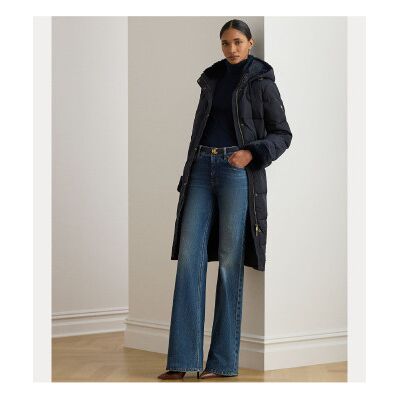 Lauren Ralph Lauren für Damen. 297P04130002 Marineblauer Daunenmantel aus Kunstfell (XL), Lässig, Polyester Lauren Ralph Lauren für Damen. 297P04130002 Marineblauer Daunenmantel aus Kunstfell (XL), Lässig, Polyester