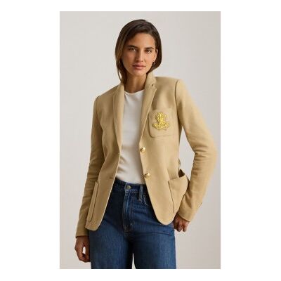 Lauren Ralph Lauren für Damen. 200797305013 Amerikanische Jacke mit beigem gedrehtem Jacquard (M), Lässig, Baumwolle, Klassisch Lauren Ralph Lauren für Damen. 200797305013 Amerikanische Jacke mit beigem gedrehtem Jacquard (M), Lässig, Baumwolle, Klassisch