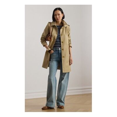 Lauren Ralph Lauren für Damen. 297967121002 Beigefarbener Schottenkaro-Mantel aus Baumwollmischung (XS), Lässig, Baumwolle Lauren Ralph Lauren für Damen. 297967121002 Beigefarbener Schottenkaro-Mantel aus Baumwollmischung (XS), Lässig, Baumwolle