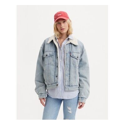 Levi's für Damen. A4435-0010 Jacke 90S Sherpa blau (M), Lässig, Baumwolle, Denim Levi's für Damen. A4435-0010 Jacke 90S Sherpa blau (M), Lässig, Baumwolle, Denim