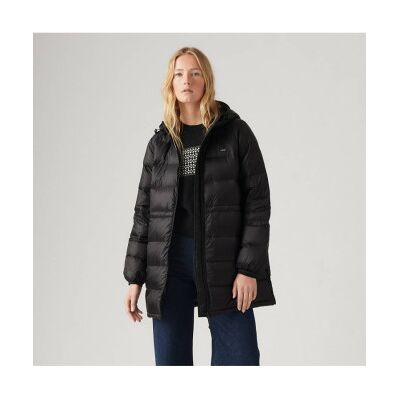 Levi's für Damen. A8525-0000 Polly Midi Steppmantel schwarz (M), Lässig, Nylon Levi's für Damen. A8525-0000 Polly Midi Steppmantel schwarz (M), Lässig, Nylon