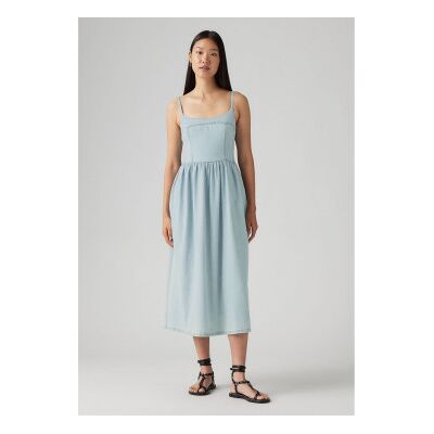Levi's für Damen. 001WB-0000 Alessie Kleid blau (M), Lässig, Baumwolle, Ärmellos / Hosenträger Levi's für Damen. 001WB-0000 Alessie Kleid blau (M), Lässig, Baumwolle, Ärmellos / Hosenträger