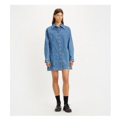 Levi's für Damen. A4585-0001 Shay Kleid blau (XS), Lässig, Langarm, Bio-Baumwolle, Nachhaltig Levi's für Damen. A4585-0001 Shay Kleid blau (XS), Lässig, Langarm, Bio-Baumwolle, Nachhaltig