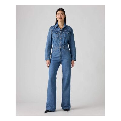 Levi's für Damen. A8647-0002 Blauer Western-Overall (M), Lässig, Baumwolle, Denim, Langarm Levi's für Damen. A8647-0002 Blauer Western-Overall (M), Lässig, Baumwolle, Denim, Langarm