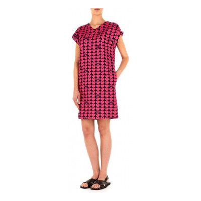 Love Moschino für Damen. W 5 D14 00 E 2409 Kleid mit rotem Herzmuster (40), Blau, Lässig, Rosa, Baumwolle, Kurzarm Love Moschino für Damen. W 5 D14 00 E 2409 Kleid mit rotem Herzmuster (40), Blau, Lässig, Rosa, Baumwolle, Kurzarm