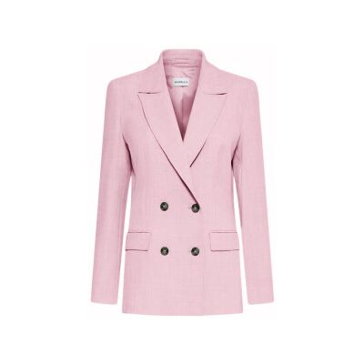 Marella für Damen. 2513041181200 Blazer Mogol rosa (48), Lässig, Polyester Marella für Damen. 2513041181200 Blazer Mogol rosa (48), Lässig, Polyester