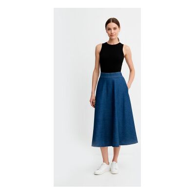 Marella für Damen. 2523106014200 Figur-Rock blau (42), Lässig, Denim Marella für Damen. 2523106014200 Figur-Rock blau (42), Lässig, Denim