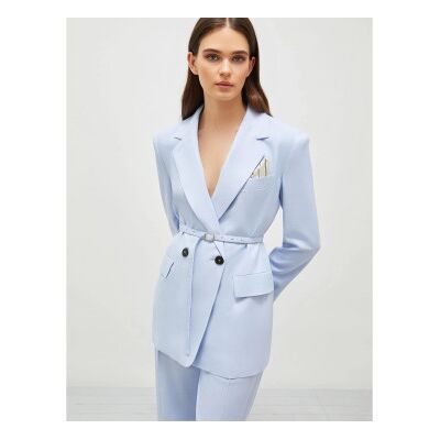 Marella für Damen. 2513041071200 Blazer Manisa blau (38), Lässig, Lyocell Marella für Damen. 2513041071200 Blazer Manisa blau (38), Lässig, Lyocell