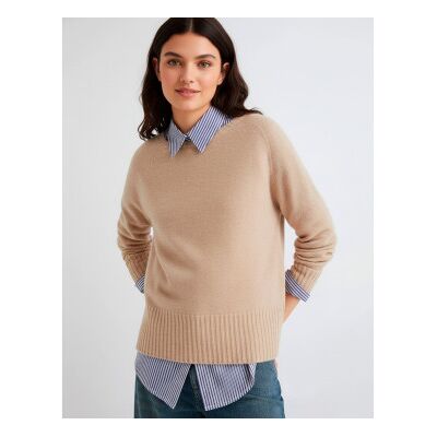 Marella für Damen. 2523366354200 Übergroßer beigefarbener Spider-Pullover aus Kaschmir (M), Lässig, Cachemir Marella für Damen. 2523366354200 Übergroßer beigefarbener Spider-Pullover aus Kaschmir (M), Lässig, Cachemir