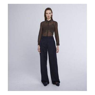 Marella für Damen. 2423136022200 Hose Bananas navy (40), Lässig, Polyester, Marine Marella für Damen. 2423136022200 Hose Bananas navy (40), Lässig, Polyester, Marine