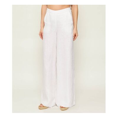 Marella für Damen. 2613131062200 Weiße Leinenhose von Mllottelia (44), Lässig Marella für Damen. 2613131062200 Weiße Leinenhose von Mllottelia (44), Lässig