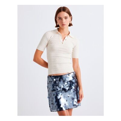 Marella für Damen. 2613361101200 Polo Mlllegno off-white (S), Weiß, Lässig, Viskose Marella für Damen. 2613361101200 Polo Mlllegno off-white (S), Weiß, Lässig, Viskose