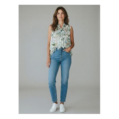 Marella für Damen. 2613161202200 Ausgestelltes Oberteil aus Crêpe Mllfatuo weiß, mehrfarbig (38), Lässig, Viskose, Ärmellos / Hosenträger Marella für Damen. 2613161202200 Ausgestelltes Oberteil aus Crêpe Mllfatuo weiß, mehrfarbig (38), Lässig, Viskose, Ärmellos / Hosenträger