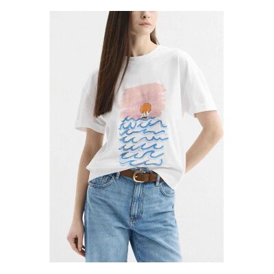 PennyBlack für Damen. 2611971033200 T-Shirt PBBSABBIA weiß (M), Lässig, Baumwolle, Kurzarm PennyBlack für Damen. 2611971033200 T-Shirt PBBSABBIA weiß (M), Lässig, Baumwolle, Kurzarm