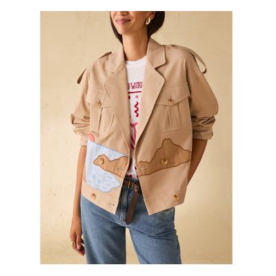 PennyBlack für Damen. 2611081153200 Jacke Pbbmelodia beige (42), Lässig, Baumwolle PennyBlack für Damen. 2611081153200 Jacke Pbbmelodia beige (42), Lässig, Baumwolle